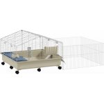 PawHut Klec pro malá zvířata s ohrádkou 173 x 88 x 63 cm bílá – Zboží Mobilmania