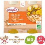 Babybio skladká kukuřice s kuřecím masem 2 x 200 g – Zboží Dáma