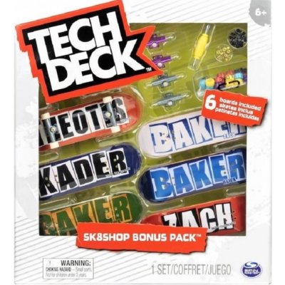 Tech Deck Skateshop 6ks s příslušenstvím Baker – Sleviste.cz