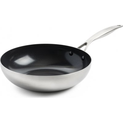 GreenPan Nerezová wok pánev s keramickým nepřilnavým povrchem Geneva Ø 28 cm CC004781-001 – Hledejceny.cz