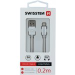 Swissten Textile USB/LIGHTNING 0,2 m – Zbozi.Blesk.cz