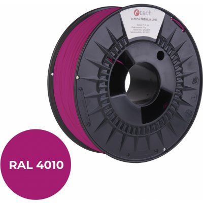 C-Tech Premium Line PLA, telekomunikační fialová, RAL4010, 1,75mm, 1kg 3DF-P-PLA1.75-4010 – Zboží Mobilmania