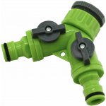 Rozdělovač hadicový Y 1/2" - 3/4" pro 2 rychlospojky s uzávěrem – Sleviste.cz