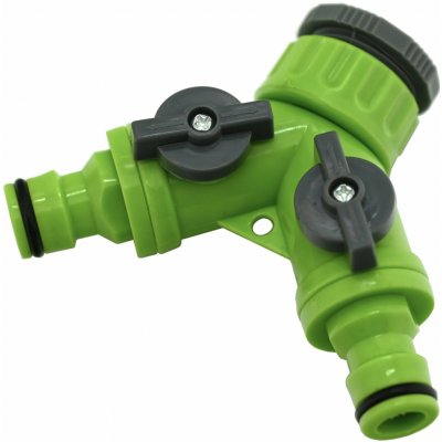 Rozdělovač hadicový Y 1/2" - 3/4" pro 2 rychlospojky s uzávěrem – Sleviste.cz