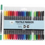 Fixy na textil se 2 hroty sada 20ks syté barvy – Hledejceny.cz