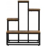 Springos Kovový stojan na květiny GA0210 67 cm tmavě hnědý – Zbozi.Blesk.cz