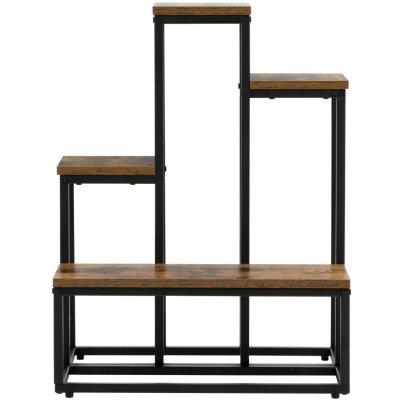 Springos Kovový stojan na květiny GA0210 67 cm tmavě hnědý – Zbozi.Blesk.cz