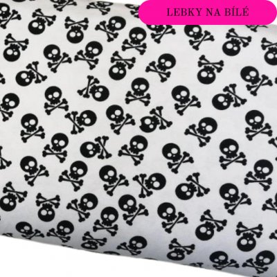 Šátek Lebky na bílé – Zboží Dáma