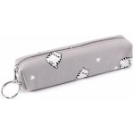Prima-obchod Textilní pouzdro / penál kočky 18x4 cm, barva 6 šedá světlá – Zboží Mobilmania