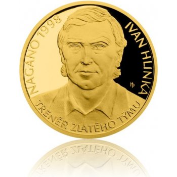 Česká mincovna Zlatá půluncová mince Ivan Hlinka čísl. certifikát 15,56 g