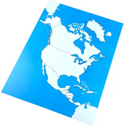 Montessori kontrolní mapa Severní Amerika Nová bez popisků – Zbozi.Blesk.cz