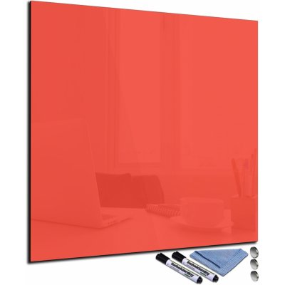 Glasdekor Magnetická skleněná tabule 80 x 80 cm červeno-oranžová – Zboží Mobilmania