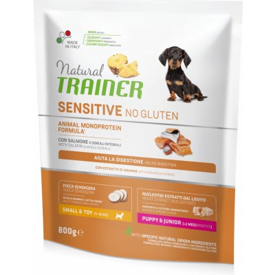 Trainer Natural Sensitive No gluten Puppy&Jun Mini losos 0,8 kg – Zboží Mobilmania