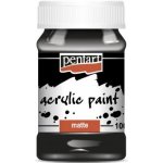 Pentart Akrylová barva matná 100 ml Černá – Zboží Dáma