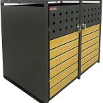 Scorpion elektro Přístřešek na 2 popelnice D01GW2 celokovový kryt antracit hnědý – Zboží Dáma