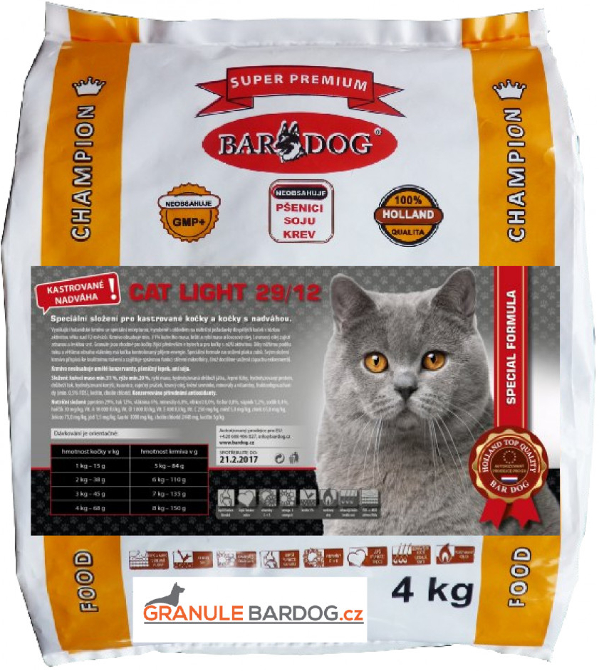 Bardog Cat Light 29/12 4 kg