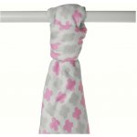 KIKKO Bambusová osuška XKKO BMB Scandinavian 90x100 cm Baby Pink Cross – Sleviste.cz