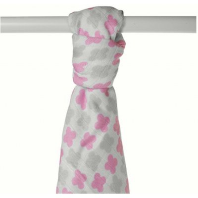 KIKKO Bambusová osuška XKKO BMB Scandinavian 90x100 cm Baby Pink Cross – Sleviste.cz