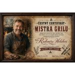 Bezvadary.cz Dárkový certifikát mistra grilu s vlastní fotografií A4 30 x 21 cm dc10 – Hledejceny.cz