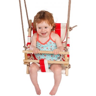 Herold houpačka Baby CANVAS červeno/bílá – Hledejceny.cz