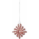 Bloomingville Vánoční ozdoba Candy Red Glass červená barva sklo – Hledejceny.cz