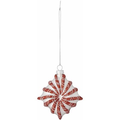 Bloomingville Vánoční ozdoba Candy Red Glass červená barva sklo – Hledejceny.cz