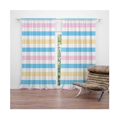 Sablio Závěs Barevné pruhy: 2ks 140x250cm – Hledejceny.cz