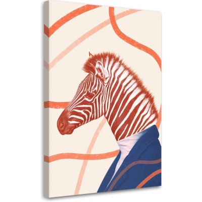 Gario Obraz na plátně Zebra Oranžová zvířecí abstrakce - Bryantama Art Rozměry: 40 x 60 cm – Zbozi.Blesk.cz