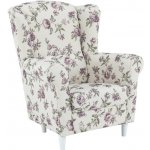 Kondela TK126 bílé se vzorem růží – Zboží Dáma