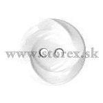 Knoflík dvoudírkový vroubkový 15mm bílá – Sleviste.cz