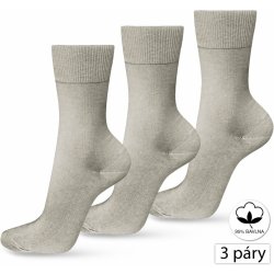 Happy Feet HF-27 Bavlněné pánské ponožky 3páry hnědá