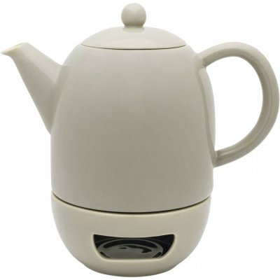 BREDEMEIJER Viborg Čajová konvice s ohřívačem teplá šedá porcelán 1,20 l výška 225 mm – Zbozi.Blesk.cz