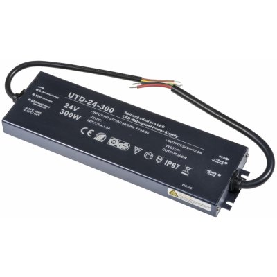 T-LED Trafo pro zapojení LED osvětlení 24V 300W UTD-24-300 voděodolné 056355 – Hledejceny.cz