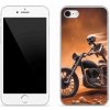 Pouzdro a kryt na mobilní telefon Apple mmCase Gelové iPhone SE 2020 - kostra na motorce