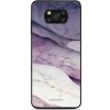 Pouzdro a kryt na mobilní telefon Xiaomi Pouzdro Mobiwear Glossy Xiaomi POCO X3 Pro - G028G - Bílý a fialový mramor