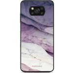 Mobiwear Glossy - Xiaomi POCO X3 Pro - G028G - Bílý a fialový mramor – Zboží Živě