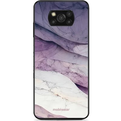 Mobiwear Glossy - Xiaomi POCO X3 Pro - G028G - Bílý a fialový mramor – Zboží Živě
