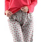 Gina dlouhé s potiskem 19137P třešňová sv. šedá – Zboží Dáma