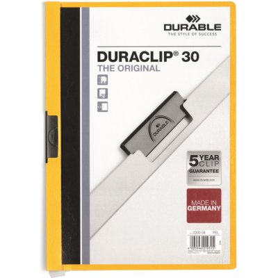 Durable Duraclip 30 A4 Desky s klipem žluté