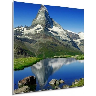 Skleněný obraz 1D - 50 x 50 cm - Matterhorn matterhorn hora alp – Hledejceny.cz