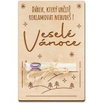 Dřevěná dárková karta na peníze - Dárek, který reklamovat nebudeš – Zboží Dáma