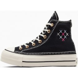 Converse CT All Star Lift Crafted Stitching Platform Hi A08731/black/egret/gold