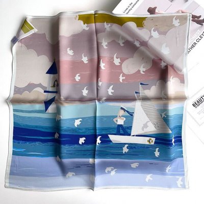 hedvábný šátek Láska na moři – Sleviste.cz