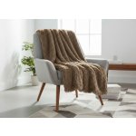 Mybesthome Přehoz na křeslo sedačku TIFFANNY světle béžová 70 x 160 cm – Zboží Dáma