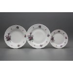 Bohemia Porcelán 1987 Talířová souprava Verona Viola s mašlí KBB 18 dílná – Zboží Mobilmania