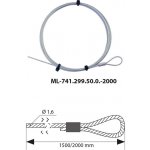 Závěsné ocelové lanko, 1,5x2000mm – Zboží Dáma