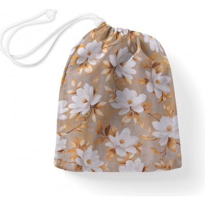 Biante Sandra SA-717 Bílé květy magnolie na hnědošedém – Hledejceny.cz