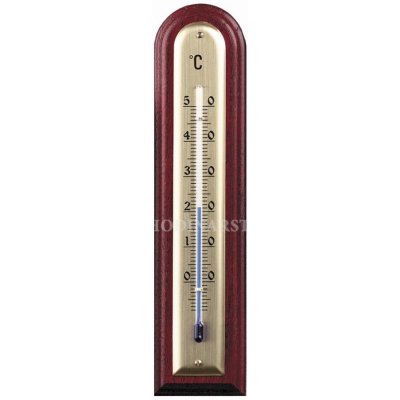Lihový teploměr nástěnný na dřevěné podložce B101441 – Zboží Dáma