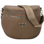 Trendy dámská koženková ledvinko-kabelka Senta hnědá – Sleviste.cz