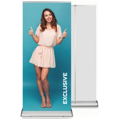 EXCLUSIVE Stříbrný Roll up banner 200x85 cm – Zboží Živě